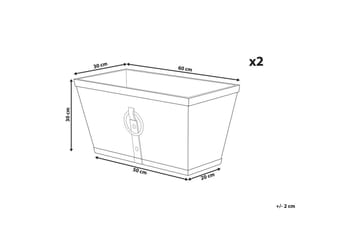 Trädgårdskruka Poria set om 2 - Inredning - Dekoration & inredningsdetaljer - Krukor & ytterkrukor - Utomhuskruka