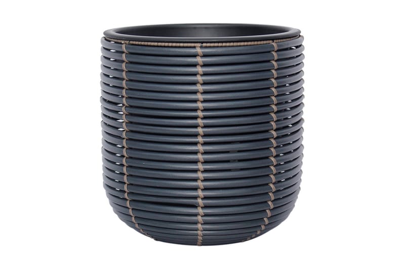 Blomkruka Wicker D27xH28 cm Svart - Inredning - Dekoration & inredningsdetaljer - Krukor & ytterkrukor - Utomhuskruka