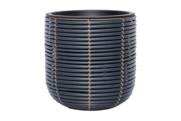 Blomkruka Wicker D27xH28 cm Svart - Inredning - Dekoration & inredningsdetaljer - Krukor & ytterkrukor - Utomhuskruka
