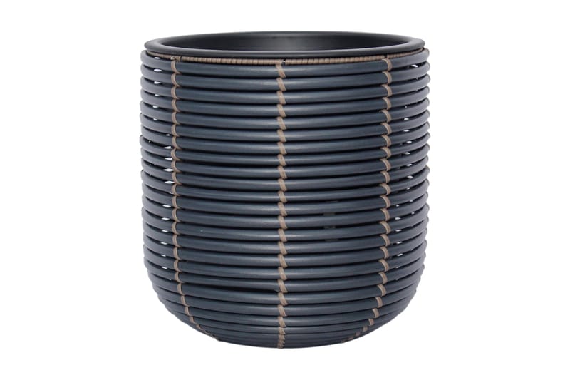 Blomkruka Wicker D27xH28 cm Svart - Inredning - Dekoration & inredningsdetaljer - Krukor & ytterkrukor - Utomhuskruka