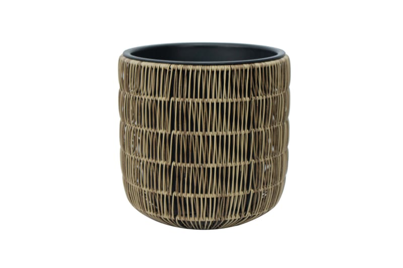 Blomkruka Wicker D35xH36 cm Ljusbrun - Utomhuskruka - Blomkrukor