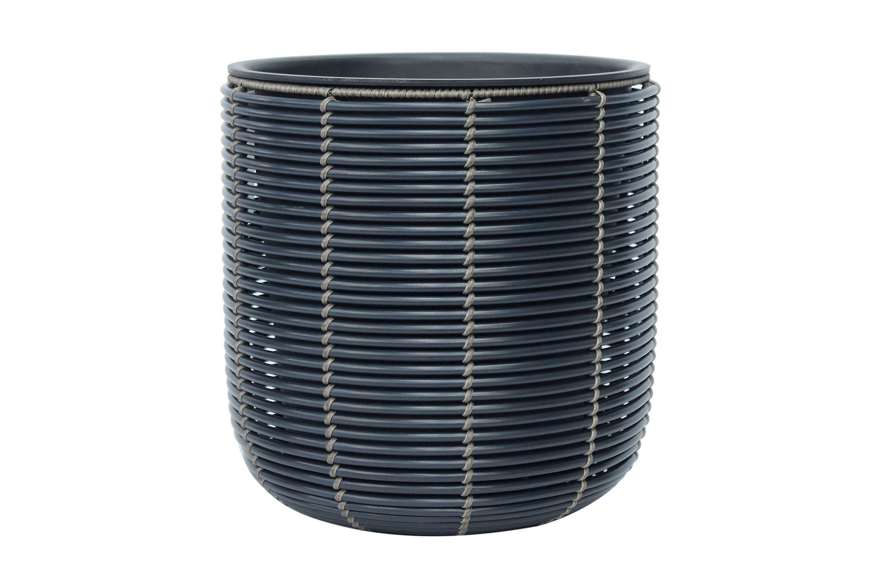 Blomkruka Wicker D35xH36 cm Svart