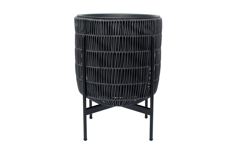 Blomkruka Wicker på stativ 30x30xH38 cm Svart - Inredning - Dekoration & inredningsdetaljer - Krukor & ytterkrukor - Utomhuskruka
