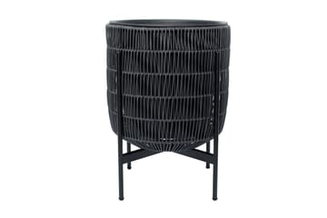 Blomkruka Wicker på stativ 30x30xH38 cm Svart - Inredning - Dekoration & inredningsdetaljer - Krukor & ytterkrukor - Utomhuskruka