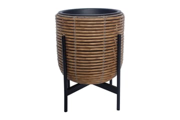 Blomkruka Wicker på stativ 30x30xH38 cm Brun - Inredning - Dekoration & inredningsdetaljer - Krukor & ytterkrukor - Utomhuskruka