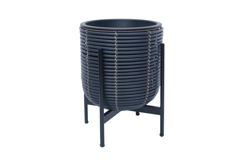 Blomkruka Wicker på stativ 30x30xH38 cm Svart - Inredning - Dekoration & inredningsdetaljer - Krukor & ytterkrukor - Utomhuskruka