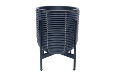 Blomkruka Wicker på stativ 30x30xH38 cm Svart - Inredning - Dekoration & inredningsdetaljer - Krukor & ytterkrukor - Utomhuskruka