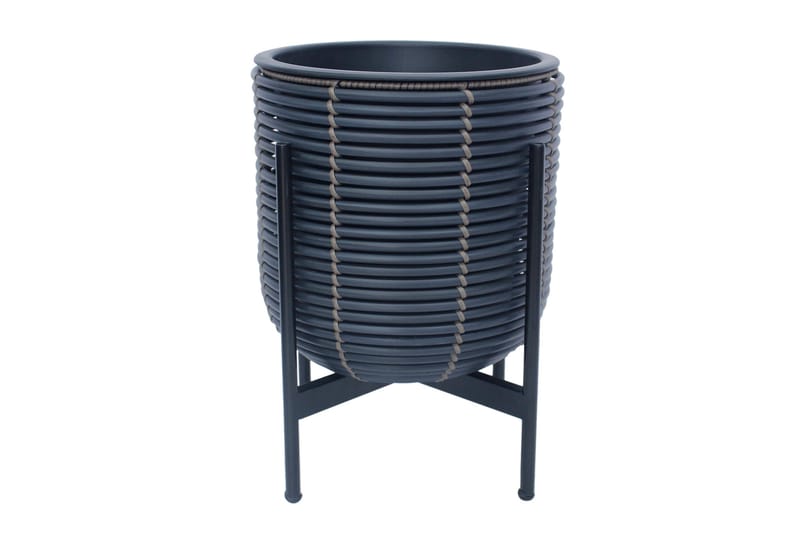 Blomkruka Wicker på stativ 30x30xH38 cm Svart - Inredning - Dekoration & inredningsdetaljer - Krukor & ytterkrukor - Utomhuskruka