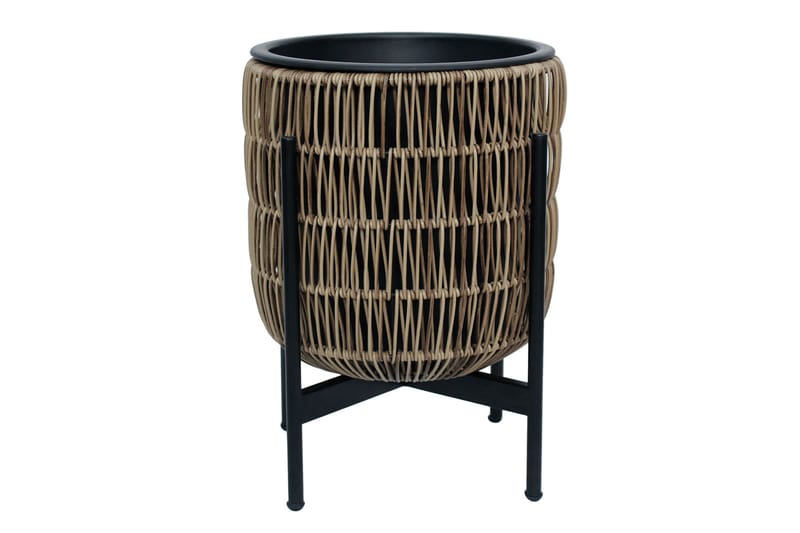 Blomkruka Wicker på stativ 30x30xH38 cm Ljusbrun - Inredning - Dekoration & inredningsdetaljer - Krukor & ytterkrukor - Utomhuskruka