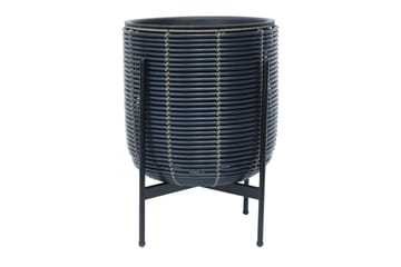 Blomkruka Wicker på stativ 38x38xH49 cm Svart - Inredning - Dekoration & inredningsdetaljer - Krukor & ytterkrukor - Utomhuskruka