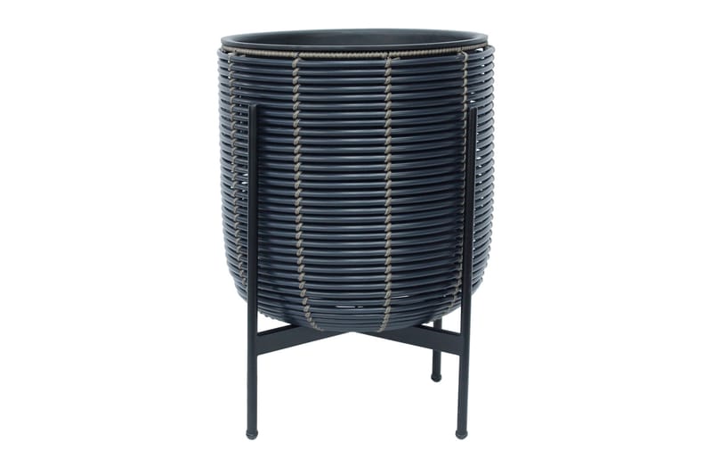 Blomkruka Wicker på stativ 38x38xH49 cm Svart - Inredning - Dekoration & inredningsdetaljer - Krukor & ytterkrukor - Utomhuskruka