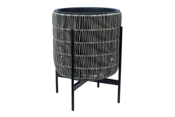 Blomkruka Wicker på stativ 38x38xH49 cm Grå - Inredning - Dekoration & inredningsdetaljer - Krukor & ytterkrukor - Utomhuskruka