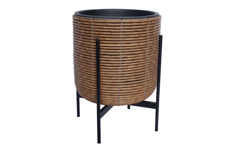 Blomkruka Wicker på stativ 38x38xH49 cm Brun - Inredning - Dekoration & inredningsdetaljer - Krukor & ytterkrukor - Utomhuskruka