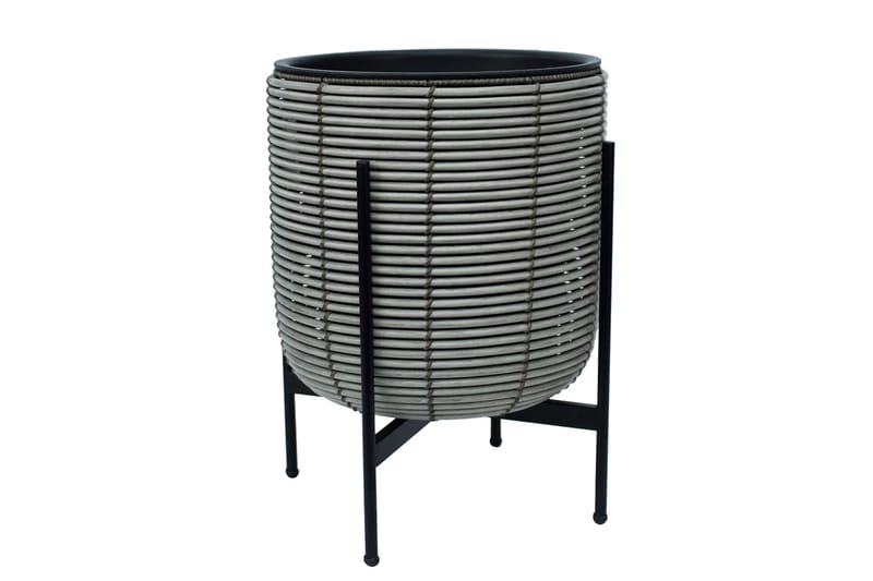 Blomkruka Wicker på stativ 38x38xH49 cm Grå - Inredning - Dekoration & inredningsdetaljer - Krukor & ytterkrukor - Utomhuskruka