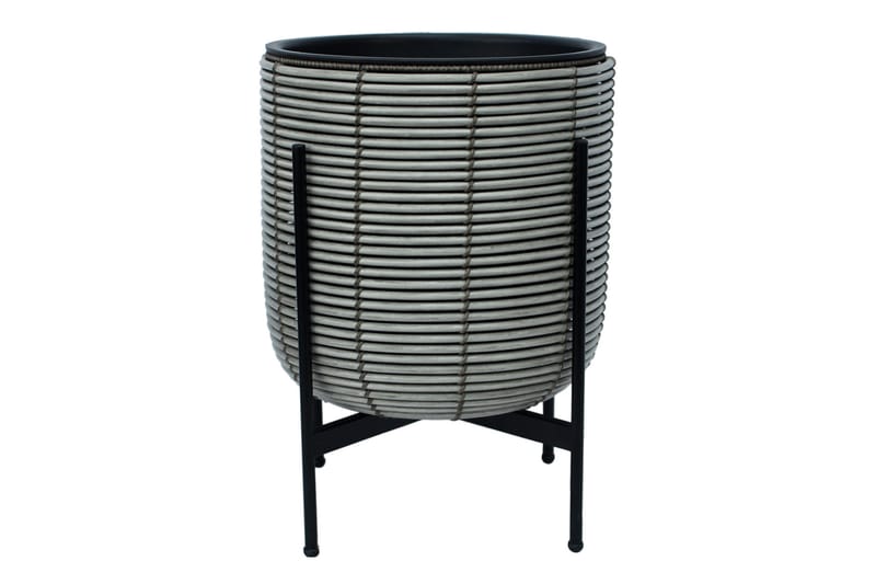 Blomkruka Wicker på stativ 38x38xH49 cm Grå - Inredning - Dekoration & inredningsdetaljer - Krukor & ytterkrukor - Utomhuskruka