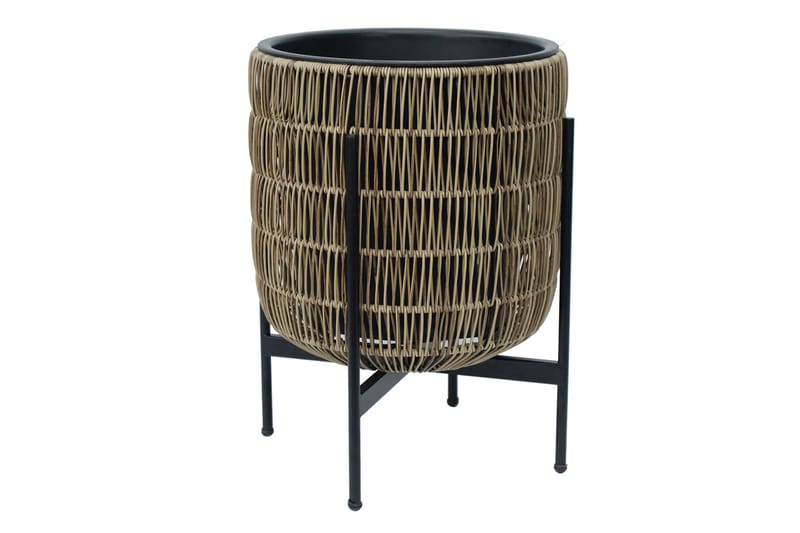 Blomkruka Wicker på stativ 38x38xH49 cm Ljusbrun - Inredning - Dekoration & inredningsdetaljer - Krukor & ytterkrukor - Utomhuskruka