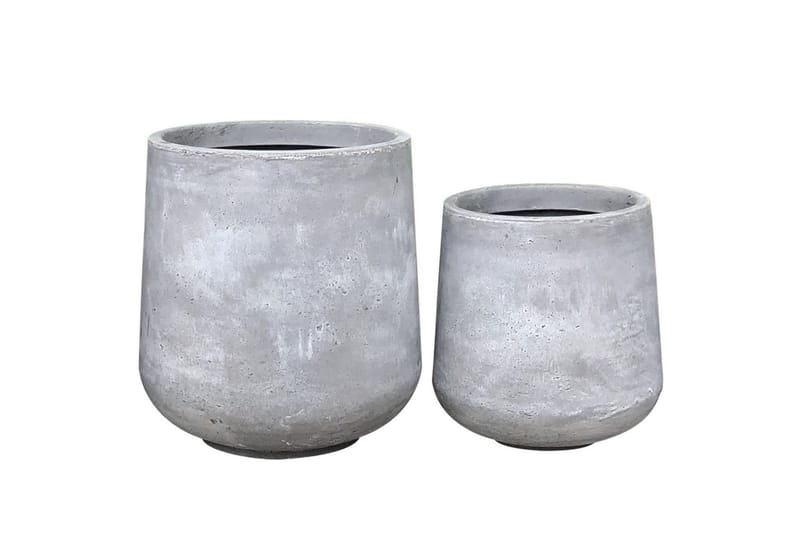 Fiberarmerade Krukor 2-pack - Grå - Inredning - Dekoration & inredningsdetaljer - Krukor & ytterkrukor - Utomhuskruka