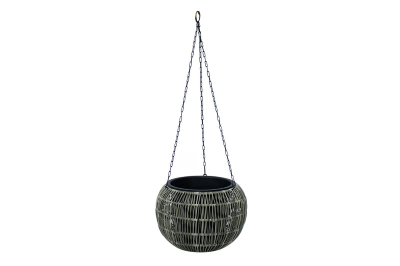 Hängande Kruka Wicker D32xH22 cm Grå - Inredning - Dekoration & inredningsdetaljer - Krukor & ytterkrukor - Utomhuskruka