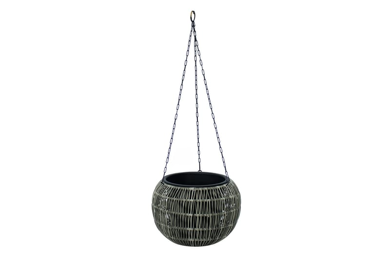 Hängande Kruka Wicker D32xH22 cm Grå - Utomhuskruka - Blomkrukor