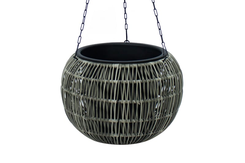Hängande Kruka Wicker D32xH22 cm Grå - Inredning - Dekoration & inredningsdetaljer - Krukor & ytterkrukor - Utomhuskruka
