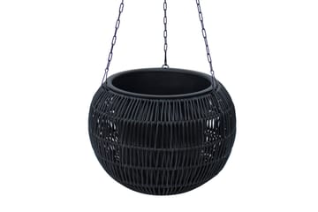 Hängande Kruka Wicker D32xH22 cm Svart - Inredning - Dekoration & inredningsdetaljer - Krukor & ytterkrukor - Utomhuskruka