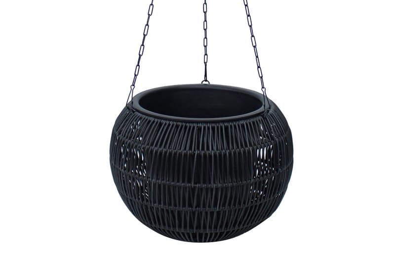Hängande Kruka Wicker D32xH22 cm Svart - Inredning - Dekoration & inredningsdetaljer - Krukor & ytterkrukor - Utomhuskruka