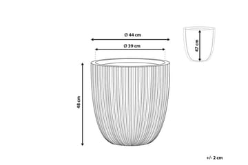 Kruka 44 x 44 x 48 cm grå CHIOS - Grå - Inredning - Dekoration & inredningsdetaljer - Krukor & ytterkrukor - Utomhuskruka