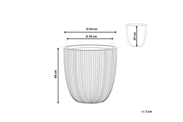 Kruka 44 x 44 x 48 cm grå CHIOS - Grå - Inredning - Dekoration & inredningsdetaljer - Krukor & ytterkrukor - Utomhuskruka