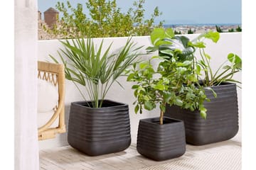 Kruka 50 x 50 x 49 cm svart PARIKIA - Svart - Inredning - Dekoration & inredningsdetaljer - Krukor & ytterkrukor - Utomhuskruka