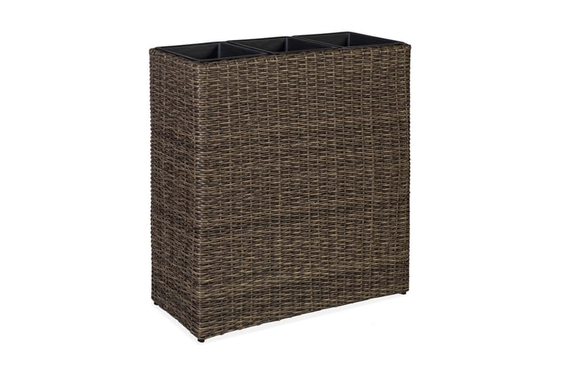 lomma låda WICKER 77x22xH80cm färg: mörkbrun - Utomhuskruka - Blomkrukor