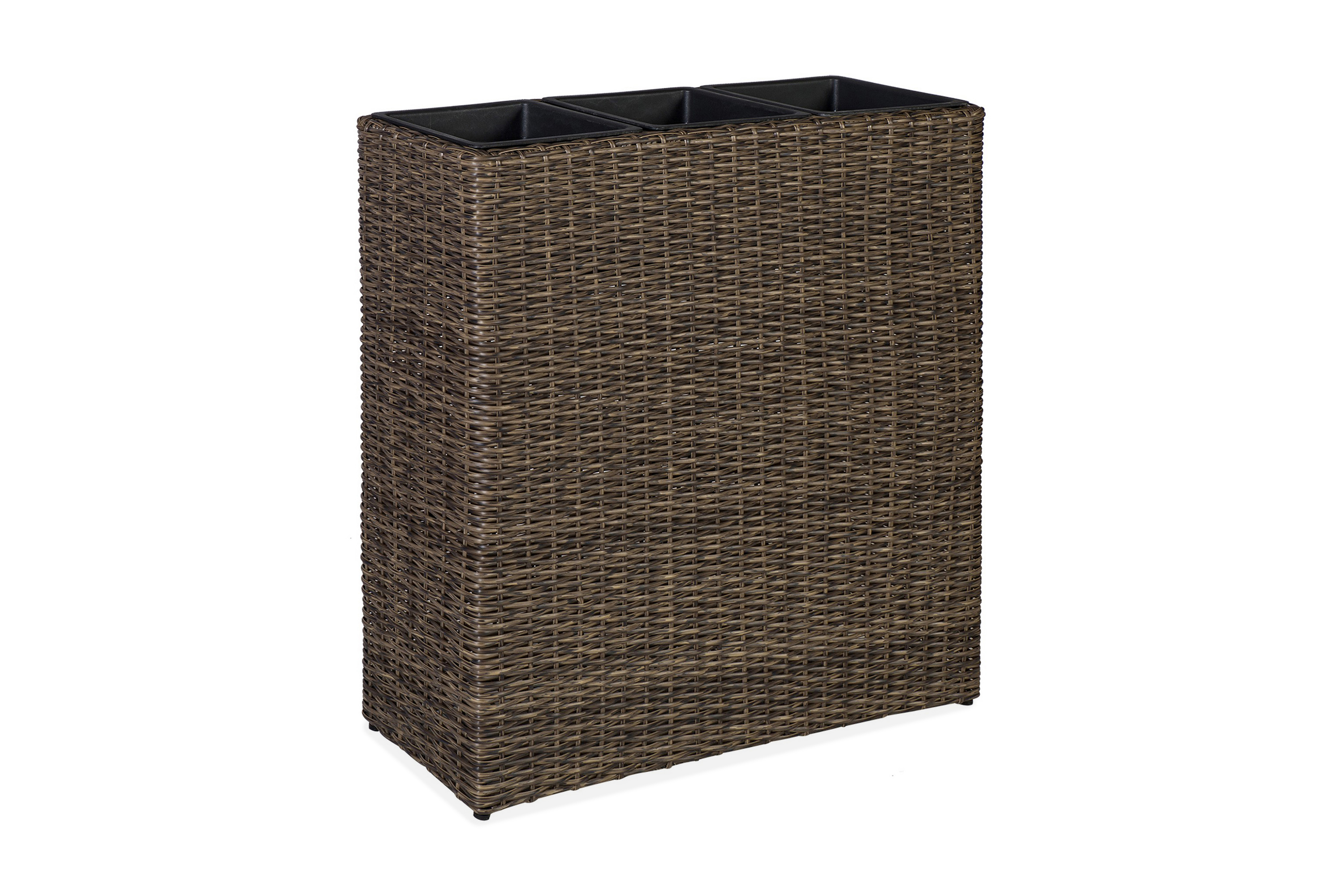lomma låda WICKER 77x22xH80cm färg-mörkbrun