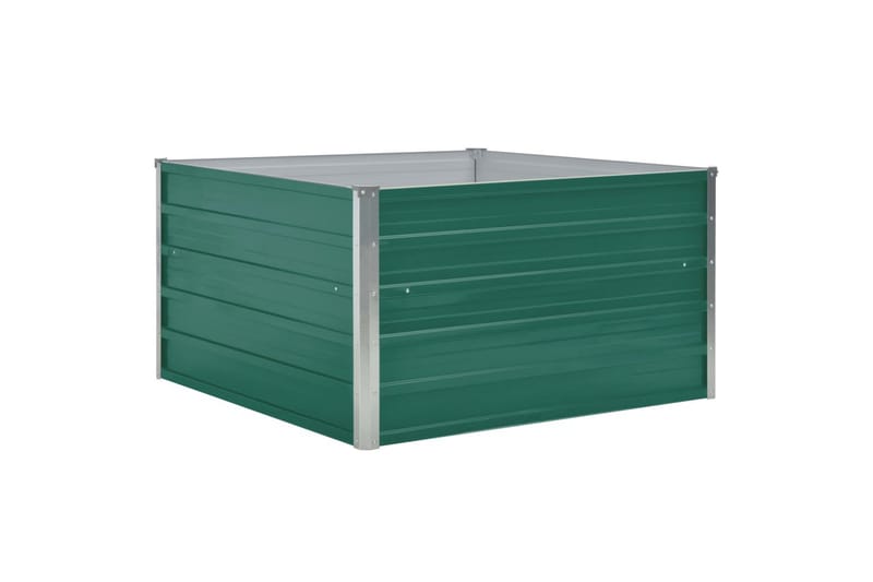 Odlingslåda 100x100x45 cm galvaniserat stål grön - Grön - Blomlåda & balkonglåda - Utomhuskruka