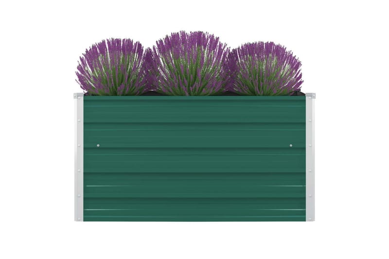 Odlingslåda 100x100x45 cm galvaniserat stål grön - Grön - Blomlåda & balkonglåda - Utomhuskruka