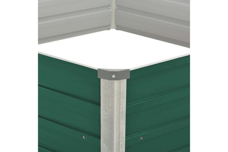 Odlingslåda 129x129x46 cm galvaniserat stål grön - Grön - Utomhuskruka - Blomlåda & balkonglåda