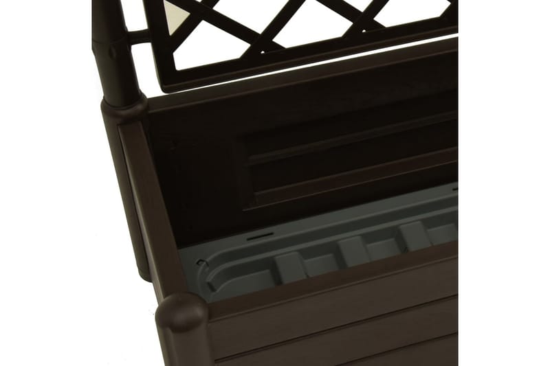 Odlingslåda med spaljé 100x43x142 cm PP mocka - Antracit - Utomhuskruka - Blomlåda & balkonglåda