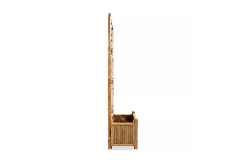 Odlingslåda med spaljé upphöjd bambu 40 cm - Brun - Utomhuskruka - Blomlåda & balkonglåda