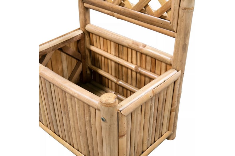 Odlingslåda med spaljé upphöjd bambu 40 cm - Brun - Utomhuskruka - Blomlåda & balkonglåda