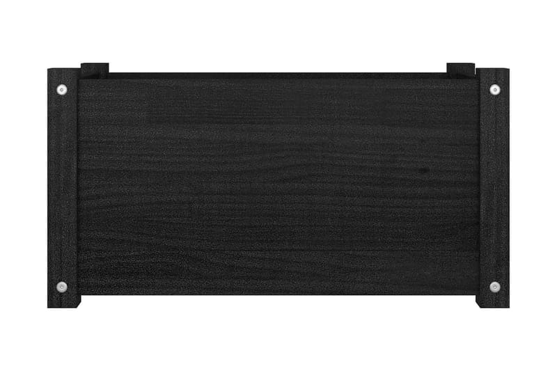 Odlingslåda svart 60x31x31 cm massiv furu - Svart - Utomhuskruka - Blomlåda & balkonglåda