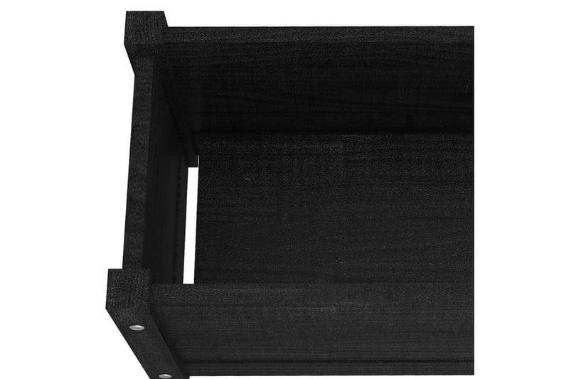 Odlingslåda svart 60x31x31 cm massiv furu - Svart - Utomhuskruka - Blomlåda & balkonglåda