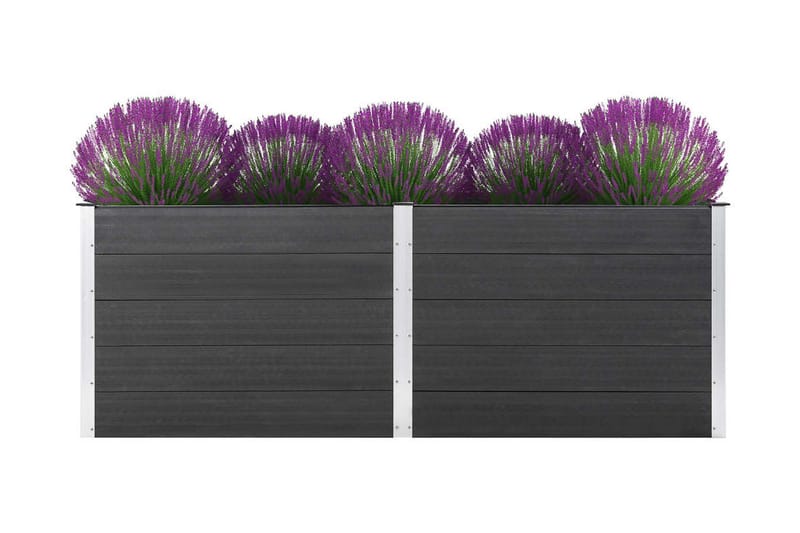 Odlingslåda upphöjd 150x100x91 cm WPC grå - Blomlåda & balkonglåda - Utomhuskruka