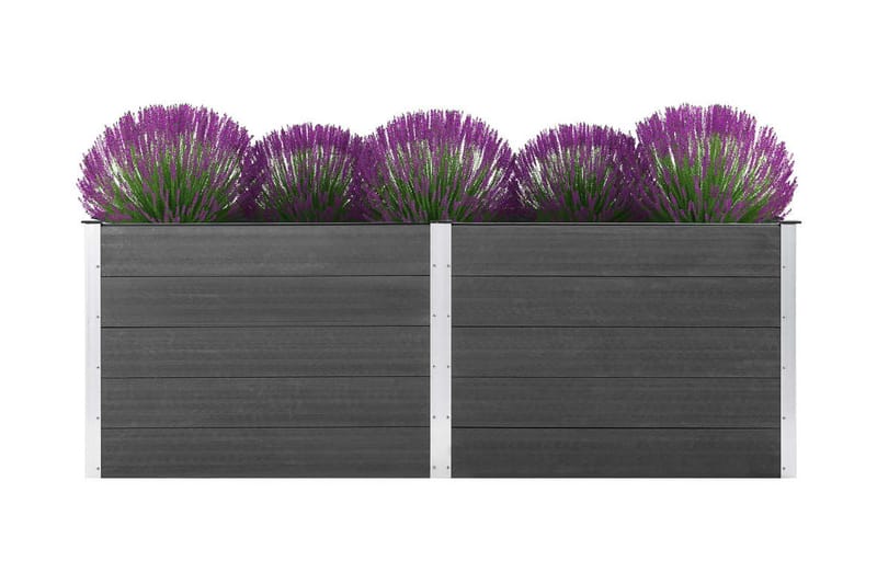 Odlingslåda upphöjd 150x50x91 cm WPC grå - Blomlåda & balkonglåda - Utomhuskruka