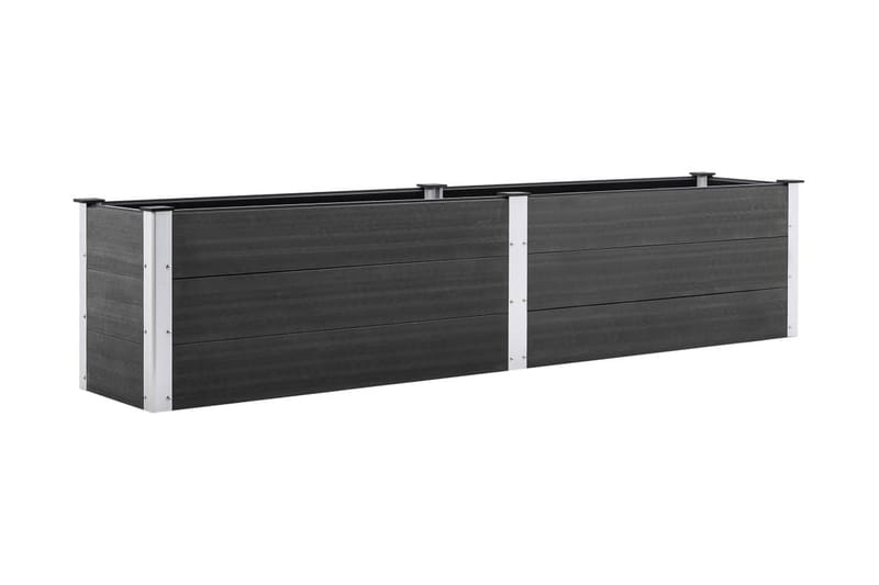 Odlingslåda upphöjd 250x50x54 cm WPC grå - Grå - Blomlåda & balkonglåda - Utomhuskruka