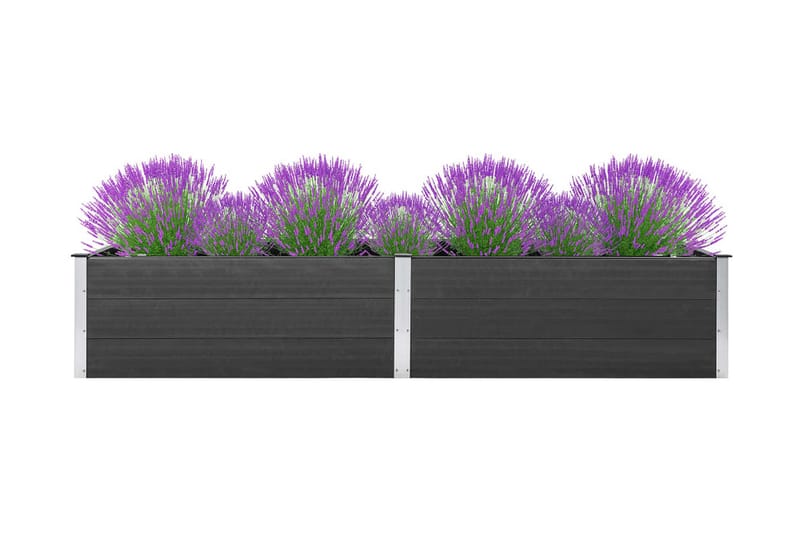 Odlingslåda upphöjd 300x100x54 cm WPC grå - Blomlåda & balkonglåda - Utomhuskruka