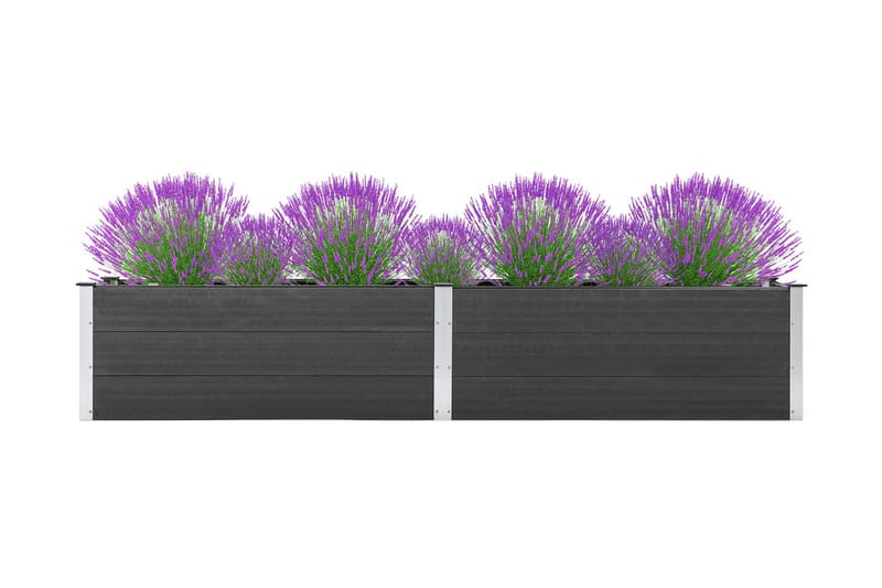 Odlingslåda upphöjd 300x50x54 cm WPC grå - Grå - Utomhuskruka - Blomlåda & balkonglåda
