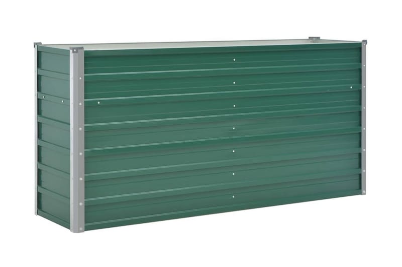 Odlingslåda upphöjd galvaniserat stål 160x40x77 cm grön - Grön - Utomhuskruka - Blomlåda & balkonglåda