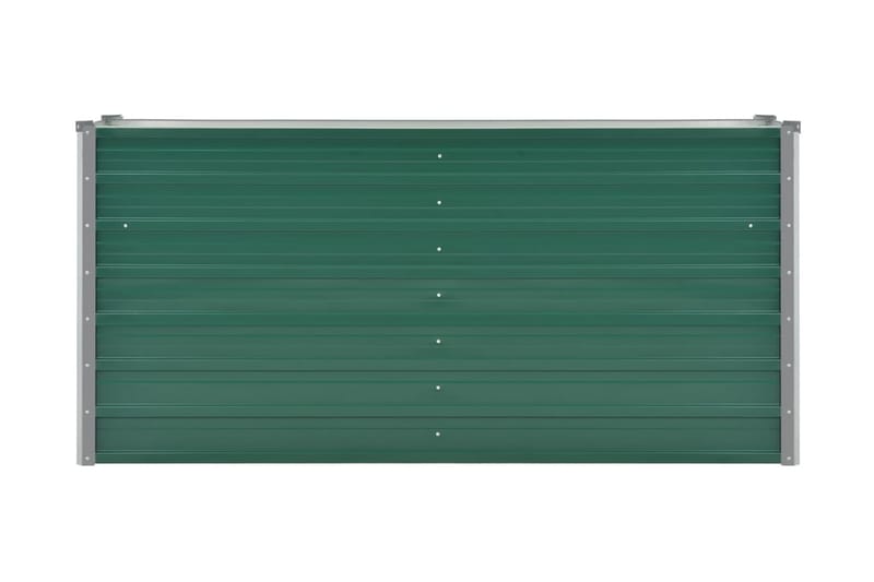 Odlingslåda upphöjd galvaniserat stål 160x40x77 cm grön - Grön - Utomhuskruka - Blomlåda & balkonglåda
