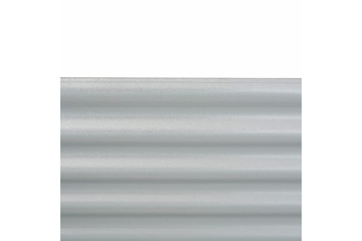 Odlingslåda upphöjd galvaniserat stål 160x80x81 cm silver - Silver - Blomlåda & balkonglåda - Utomhuskruka