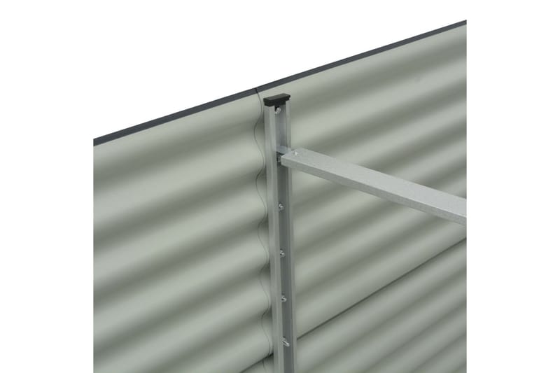 Odlingslåda upphöjd galvaniserat stål 240x80x81 cm grå - Grå - Utomhuskruka - Blomlåda & balkonglåda