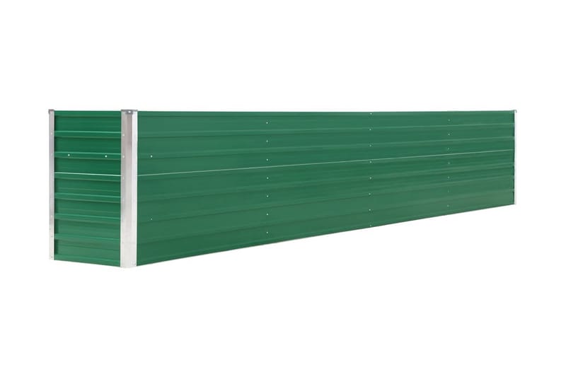 Odlingslåda upphöjd galvaniserat stål 320x40x45 cm grön - Grön - Blomlåda & balkonglåda - Utomhuskruka
