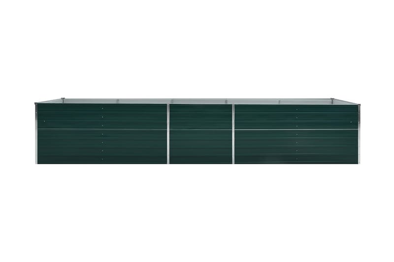 Odlingslåda upphöjd galvaniserat stål 400x80x45 cm grön - Grön - Utomhuskruka - Blomlåda & balkonglåda
